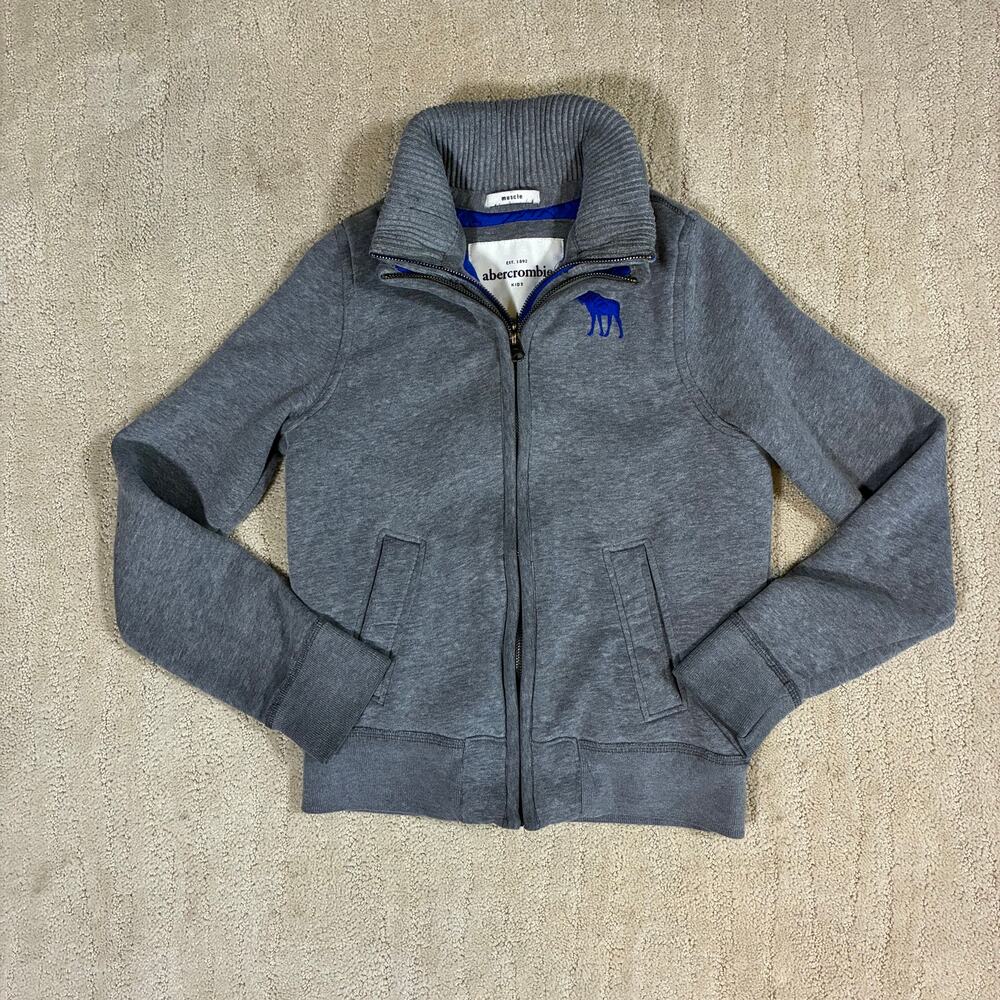 Y2K Abercrombie & Fitch Muscle Double Zip Boys L Jacket Preppy Prep Vintage